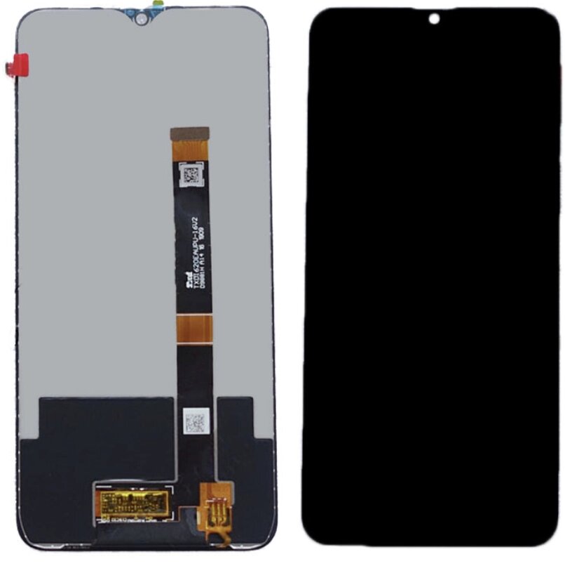 Дисплей Oppo A5S/ AX5s/ A7/ A12 2020/ Realme 3 (чорний шлейф) з сенсором чорний від компанії Інтернет-магазин aventure - фото 1