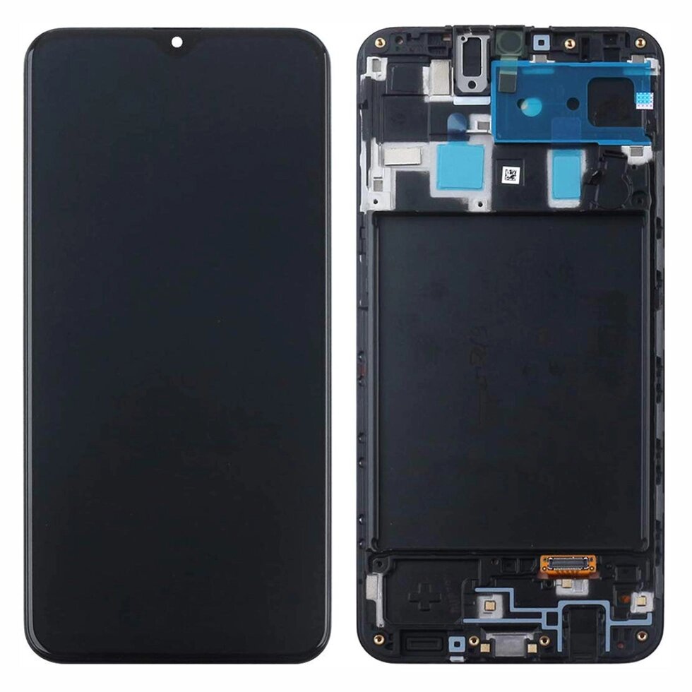Дисплей Samsung A205F Galaxy A20 OLED з сенсором чорний + рамка від компанії Інтернет-магазин aventure - фото 1