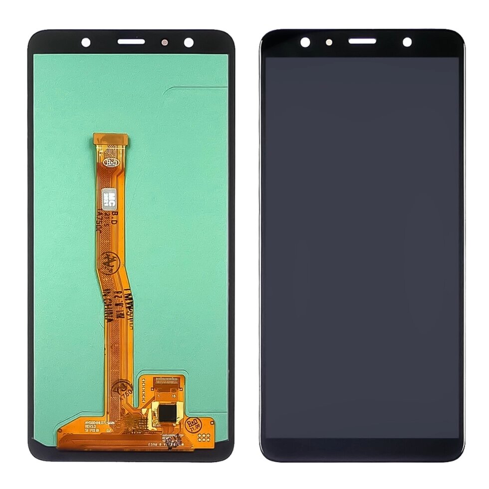 Дисплей Samsung A750F Galaxy A7 2018 OLED (Small LCD) з сенсором чорний від компанії Інтернет-магазин aventure - фото 1