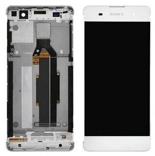 Дисплей Sony F3111 Xperia XA/ F3112/ F3113/ F3115/ F3116 з сенсором білий + рамка від компанії Інтернет-магазин aventure - фото 1
