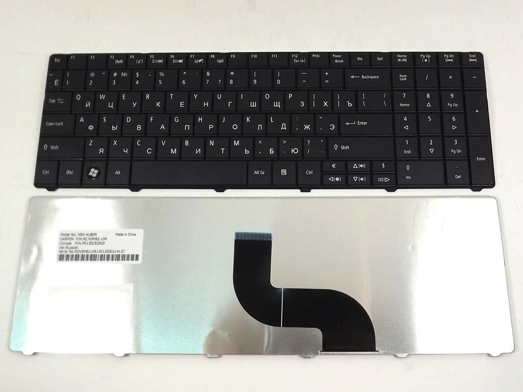 Клавіатура для ACER Aspire E1-531, E1-531G, E1-571G, E1-521, E1-531, E1-571 (RU Black матова). Оригінал. від компанії Інтернет-магазин aventure - фото 1
