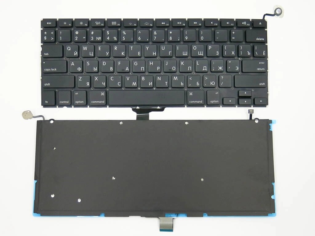 Клавіатура для APPLE A1278 Macbook Pro MB467 13.3 "(RU BLACK, Підсвічування клавіш, Горизонт. Enter). Оригінал. від компанії Інтернет-магазин aventure - фото 1
