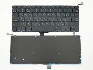 Клавіатура для APPLE A1278 Macbook Pro MB467 13.3 "RU BLACK, Підсвічування клавіш, Горизонт. Enter). Оригінал.