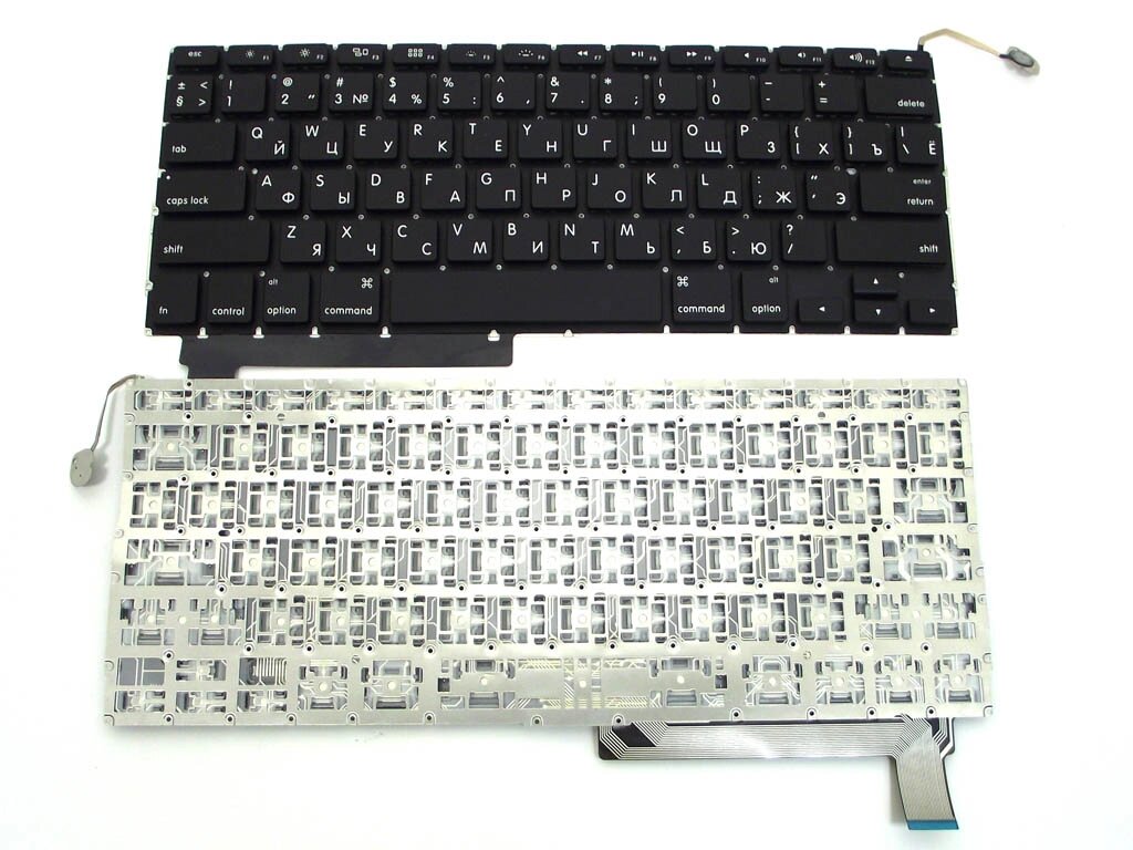 Клавіатура для Apple A1286 Macbook Pro (RU BLACK з підсвічуванням клавіш, горизонтальний Enter). Оригінал. від компанії Інтернет-магазин aventure - фото 1