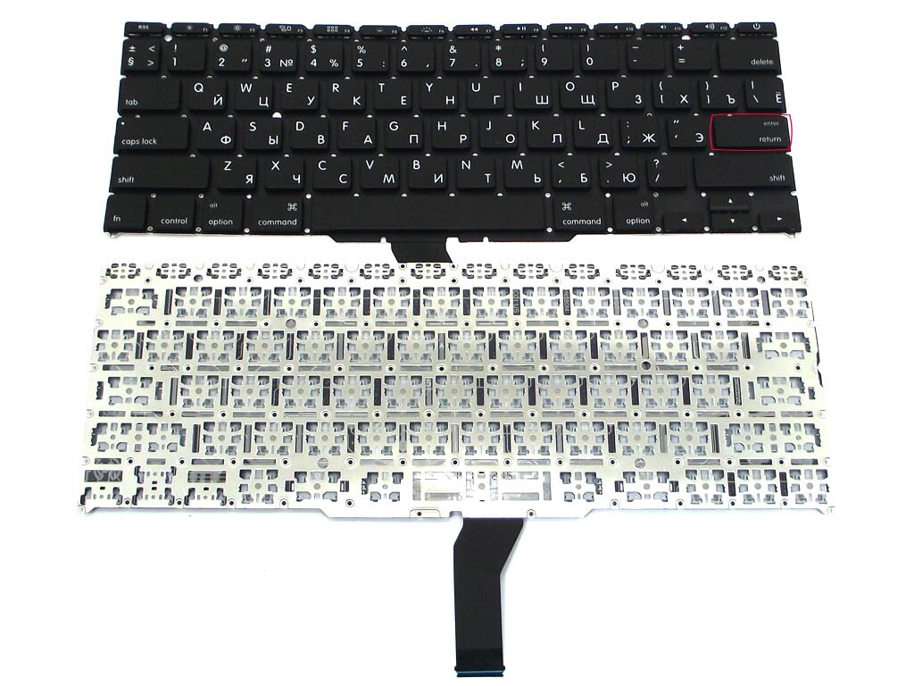 Клавіатура для APPLE A1370, A1465 Macbook Air (MC505, MC506) 11.6 "(RU BLACK (2011-2014) Small Enter). Оригінал. від компанії Інтернет-магазин aventure - фото 1
