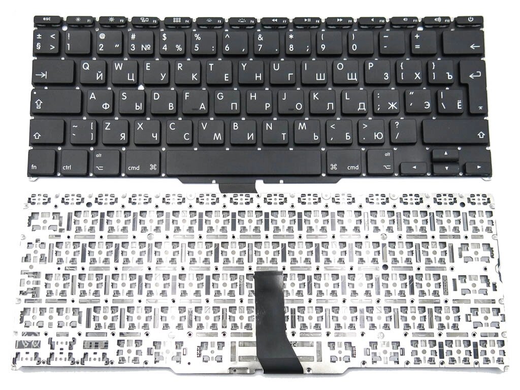 Клавіатура для APPLE A1370, A1465 Macbook Air (MC505, MC506) 11.6 "(RU BLACK 2011-2014 Year Вертикальний Enter) Оригінал від компанії Інтернет-магазин aventure - фото 1