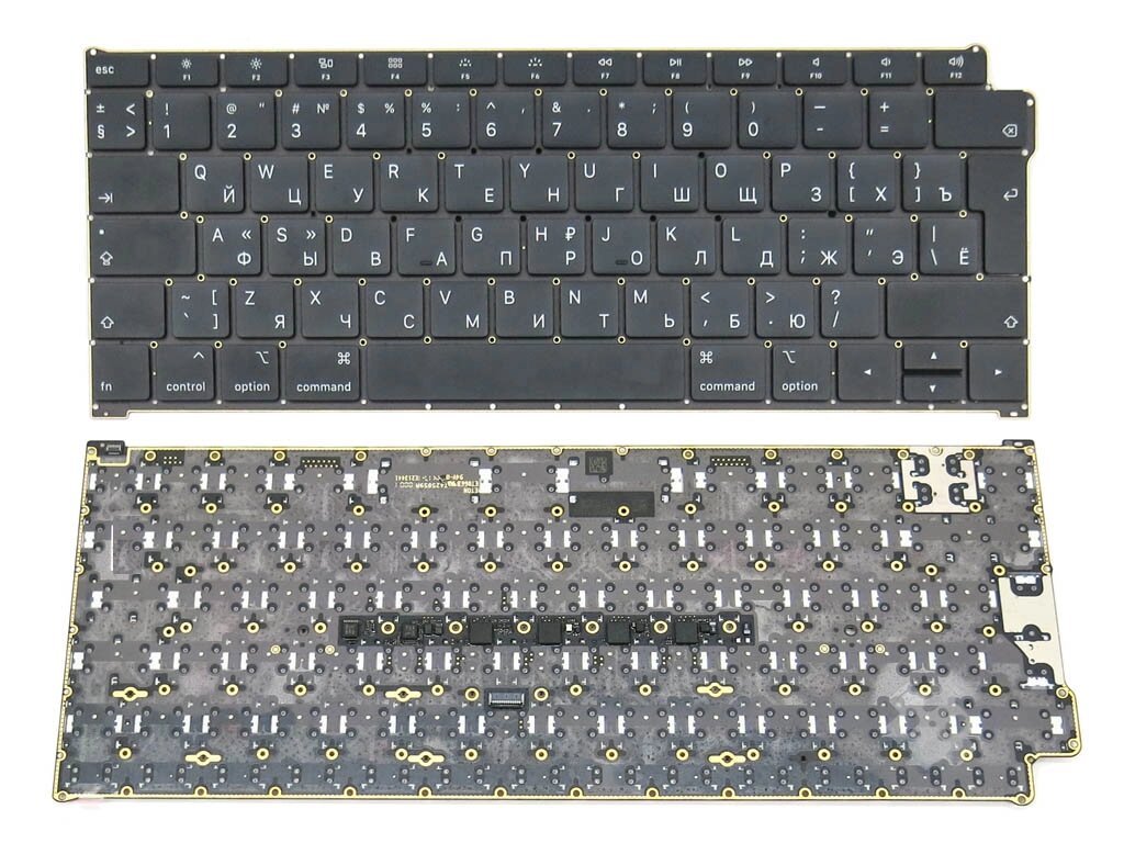 Клавіатура для Apple A1932 Macbook Air (2018) (RU BLACK, Вертикальний Enter з підсвічуванням). ORIGINAL від компанії Інтернет-магазин aventure - фото 1