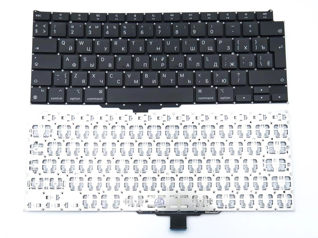 Клавіатура для APPLE A2337 MacBook Air 13 "(2020 року, 2021) (RU BLACK, Big Enter під підсвічування). Оригінал. від компанії Інтернет-магазин aventure - фото 1