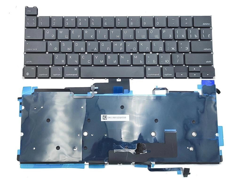 Клавіатура для APPLE A2338 MacBook Pro 13" (2020, 2021) (RU, Small Enter з підсвічуванням) від компанії Інтернет-магазин aventure - фото 1
