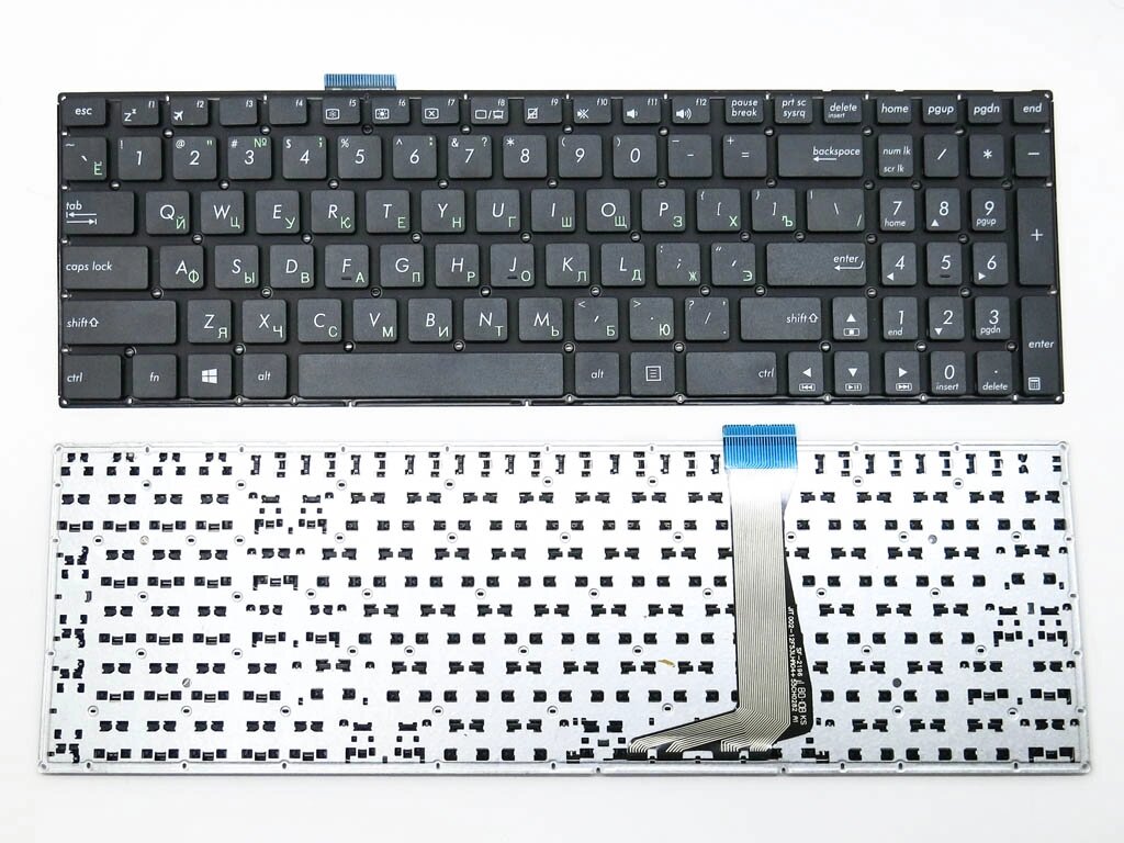 Клавіатура для ASUS E502, E502MA, E502S, E502SA, E502N, E502NA (RU Black без рамки). Оригінал. від компанії Інтернет-магазин aventure - фото 1