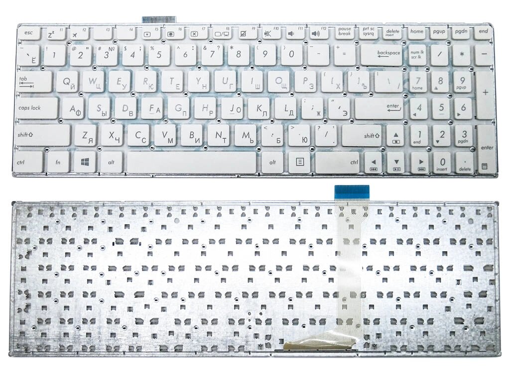 Клавіатура для ASUS E502, E502MA, E502S, E502SA, E502N, E502NA (RU White без рамки). Оригінал. від компанії Інтернет-магазин aventure - фото 1