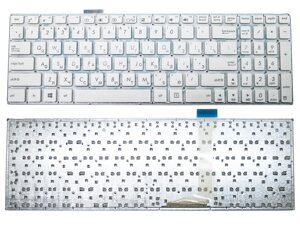 Клавіатура для ASUS E502, E502MA, E502S, E502SA, E502N, E502NA (RU white без рамки). оригінал.