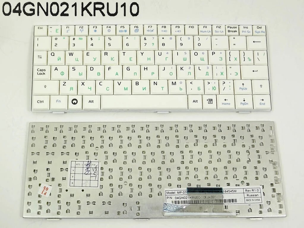 Клавіатура для ASUS EEE PC 900, 901, 700, 701, 902, 4G (RU White). від компанії Інтернет-магазин aventure - фото 1