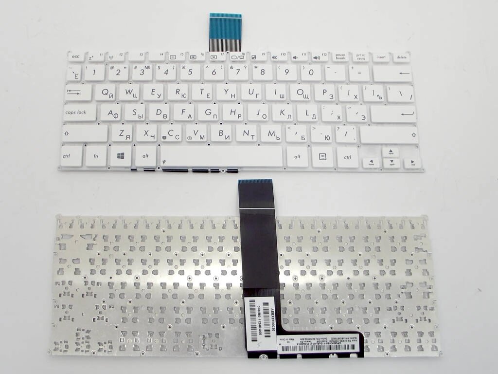 Клавіатура для ASUS F200, R202, X200, X200MA (RU White без рамки). від компанії Інтернет-магазин aventure - фото 1