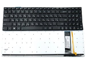 Клавіатура для ASUS G550, G550JK, G550JX, Q550, N550, N56, N56DP ( RU Black з підсвічуванням). Оригінал.