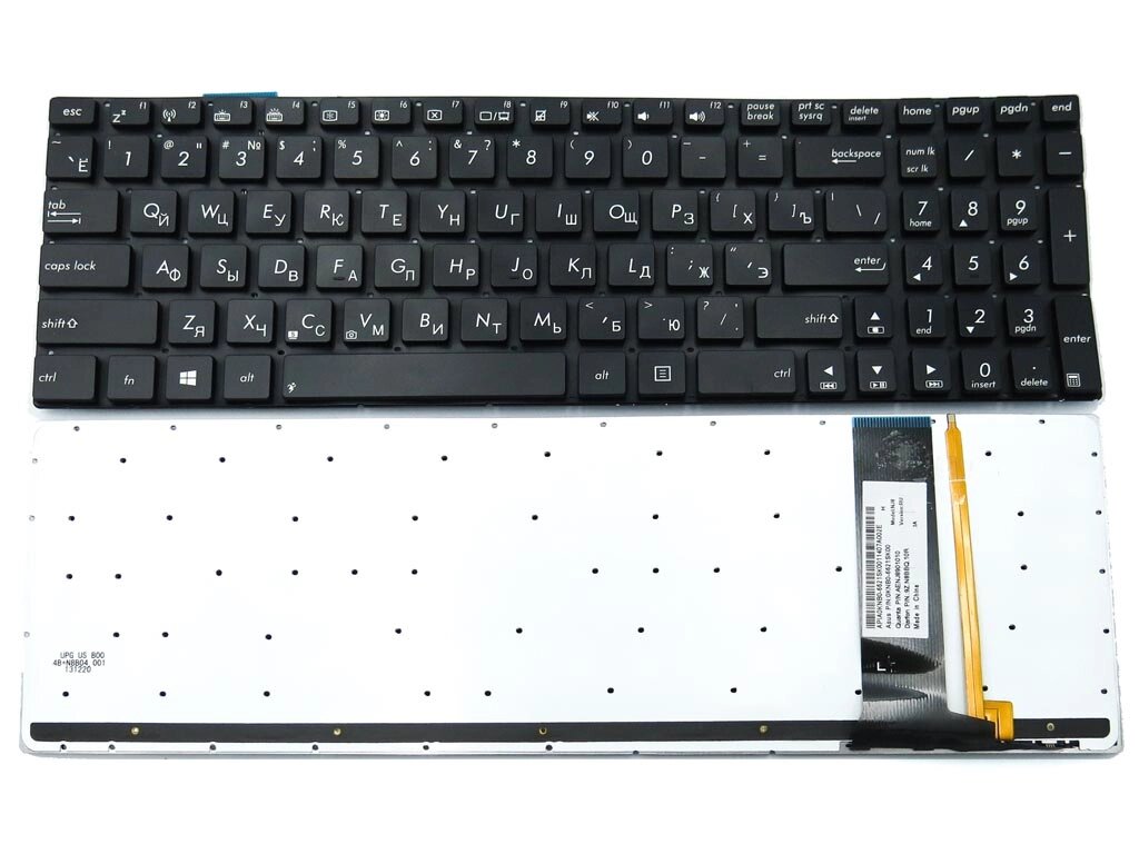 Клавіатура для ASUS G550, G550JK, G550JX, Q550, N550, N56, N56DP ( RU Black з підсвічуванням). Оригінал. від компанії Інтернет-магазин aventure - фото 1