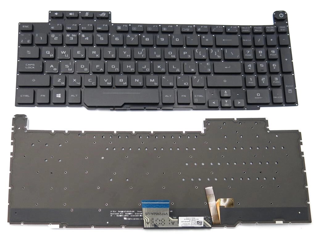 Клавіатура для ASUS GM501, GM501G, GM501GM, GM501GS (RU Black з підсвічуванням). Оригінал від компанії Інтернет-магазин aventure - фото 1