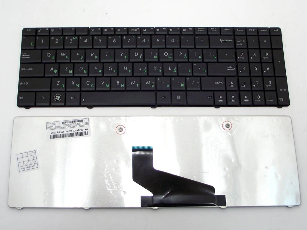 Клавіатура для Asus K53/ X53/ K53B/ K53U/ K53T/ K53TA/ X53U чорна + російська від компанії Інтернет-магазин aventure - фото 1