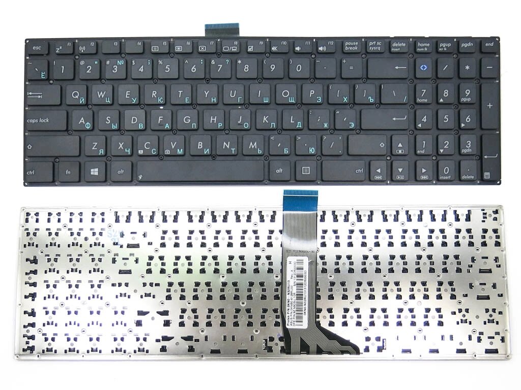 Клавіатура для Asus K555/ X553/ X553MA/ X555/ K555LA/ K555LP чорна + російська від компанії Інтернет-магазин aventure - фото 1