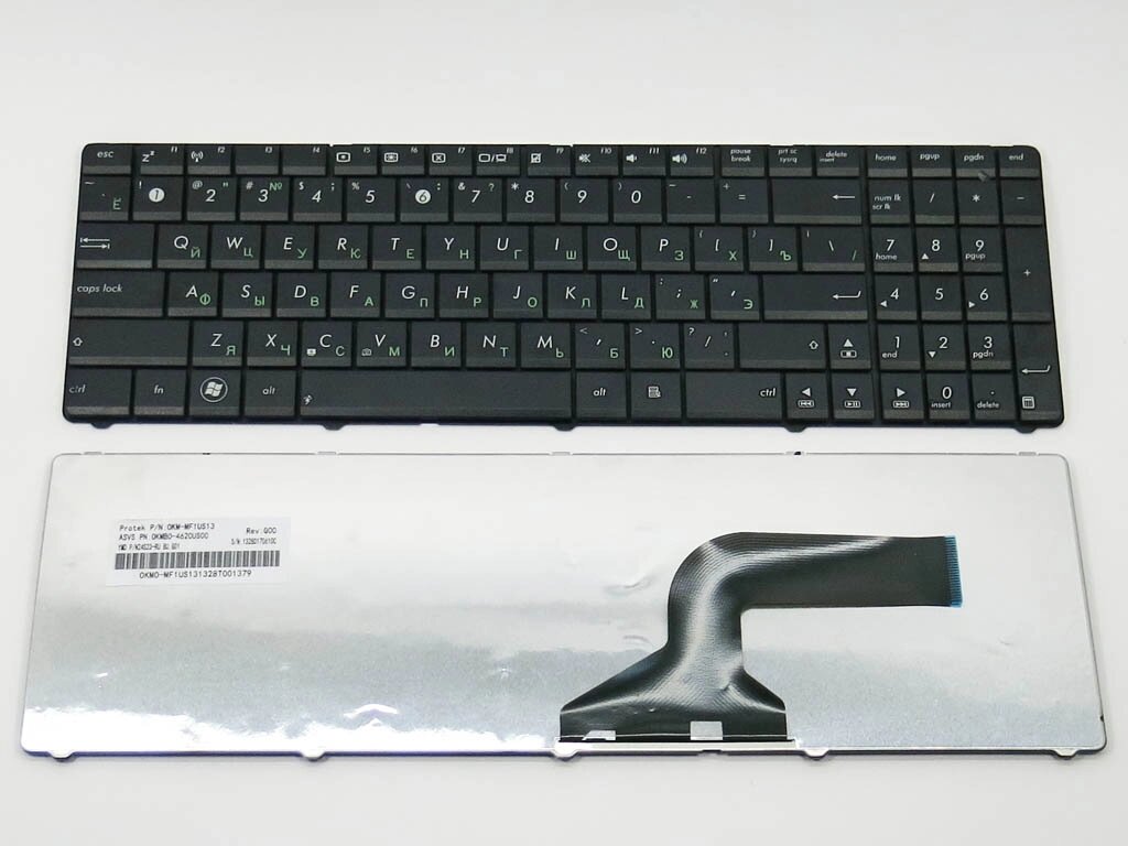 Клавіатура для Asus N53/ K54/ X54/ X55/ F50/ X61/ A50/ G51/ G51Jx чорна + російська від компанії Інтернет-магазин aventure - фото 1