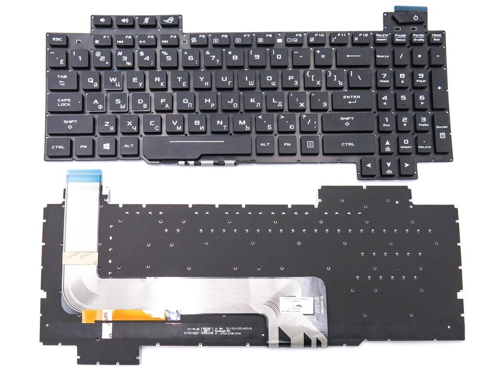 Клавіатура для ASUS ROG GL703 GL703GS GL703GM series (RU Black без рамки з підсвіткою). Оригінал від компанії Інтернет-магазин aventure - фото 1