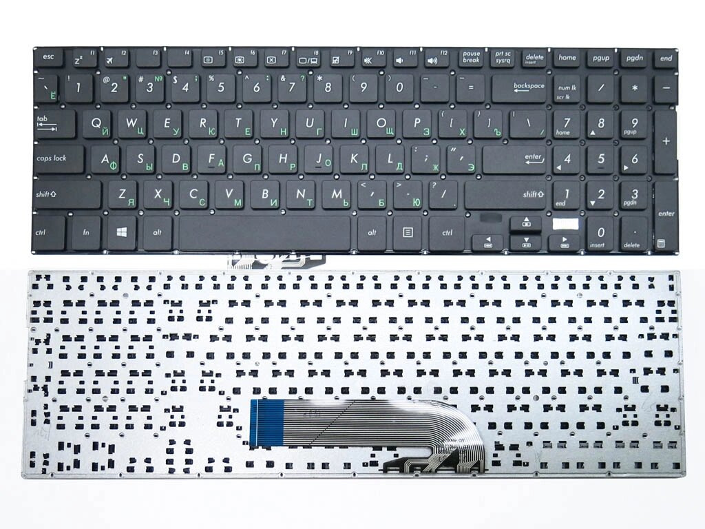 Клавіатура для ASUS TP501, TP501U, TP501UA, TP501UB (RU Black без рамки) від компанії Інтернет-магазин aventure - фото 1