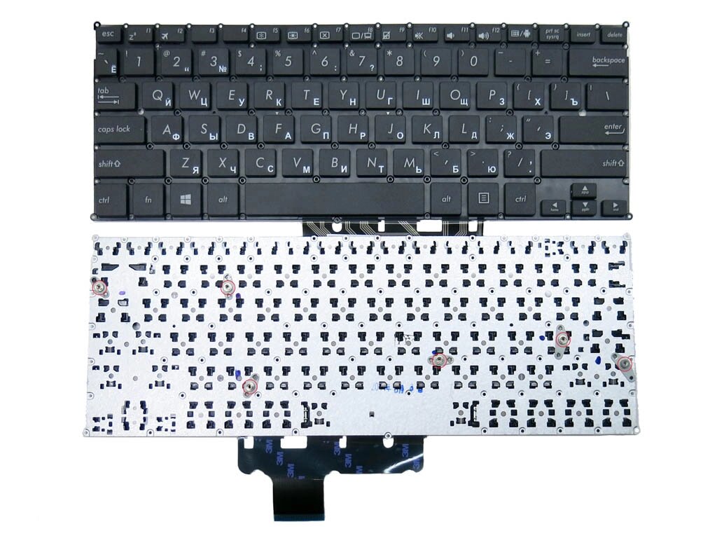 Клавіатура для ASUS TX201, TX201L, TX201LA (RU Black без рамки) від компанії Інтернет-магазин aventure - фото 1