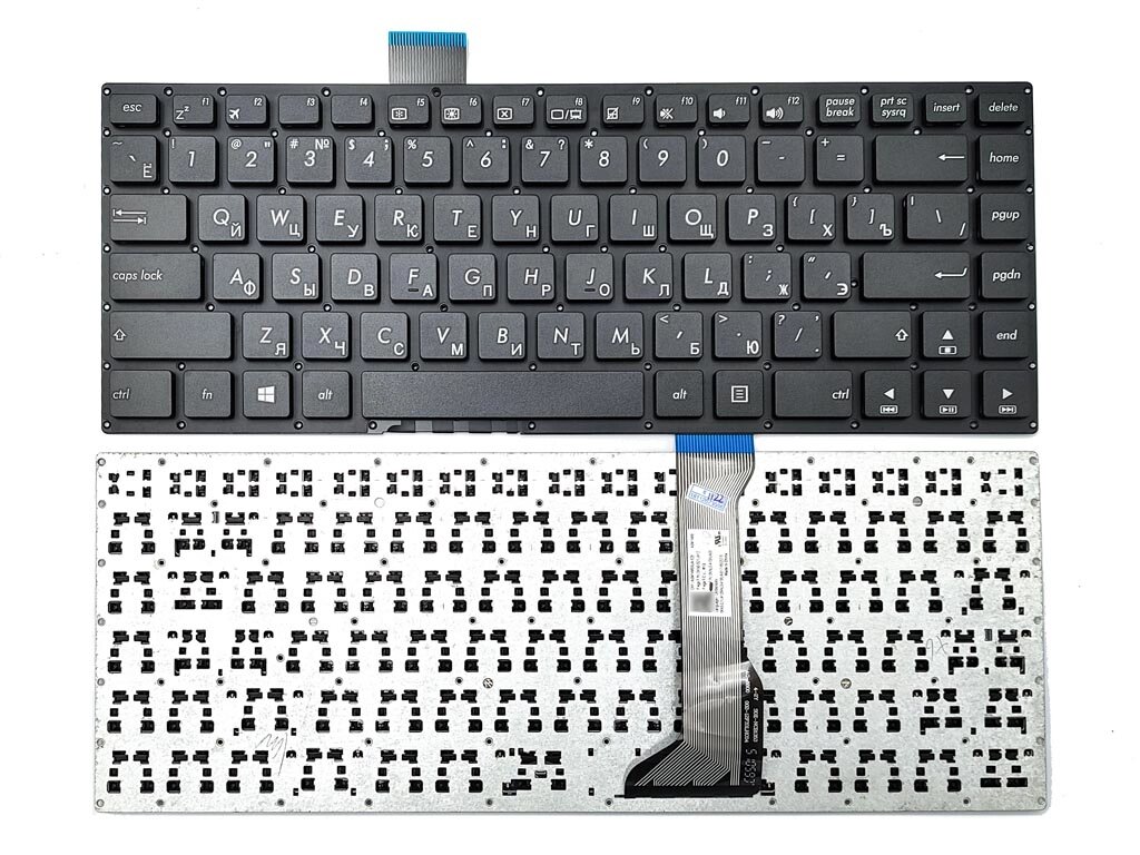 Клавіатура для ASUS VivoBook E402, E402M, E402MA, E402SA, E402S, E402N (RU Black без рамки) Оригінал. від компанії Інтернет-магазин aventure - фото 1