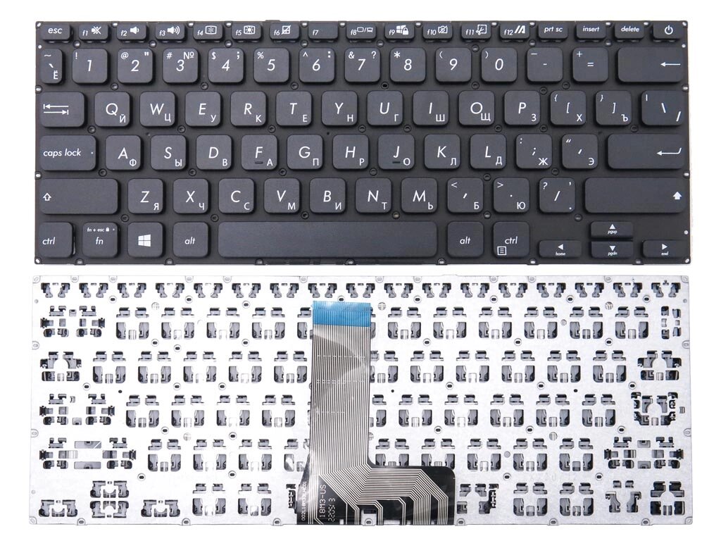Клавіатура для Asus VivoBook X409, X409F, X409FA, X409FJ, X409UA, X409UB (RU Black). Оригінал від компанії Інтернет-магазин aventure - фото 1