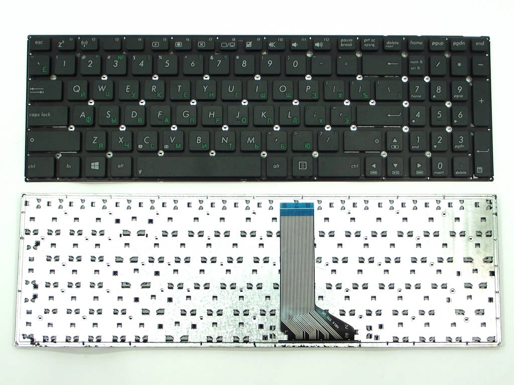 Клавіатура для ASUS X551, X551C, X551M, X551MA, X551MAV, F551C, F551CA (RU Black без рамки, короткий шлейф). від компанії Інтернет-магазин aventure - фото 1