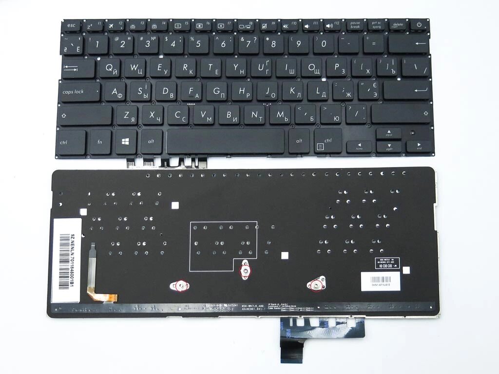 Клавіатура для ASUS zenbook UX331FN UX331U UX331UN (RU Black з підсвічуванням). Оригінал. від компанії Інтернет-магазин aventure - фото 1