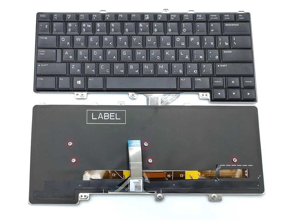 Клавіатура для DELL Alienware 15 R3, 15 R4 (RU Black з RGB підсвічуванням) Оригінал. від компанії Інтернет-магазин aventure - фото 1