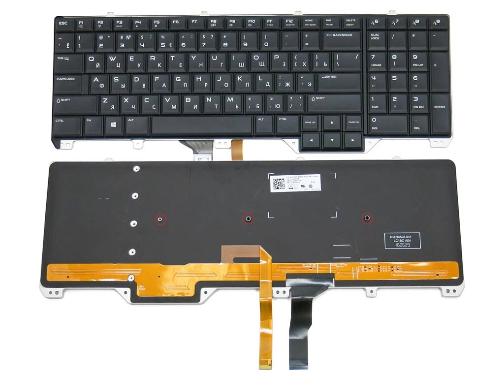 Клавіатура для Dell Alienware 17 R2, 17 R3 (RU Black with Backlit). Оригінал. від компанії Інтернет-магазин aventure - фото 1