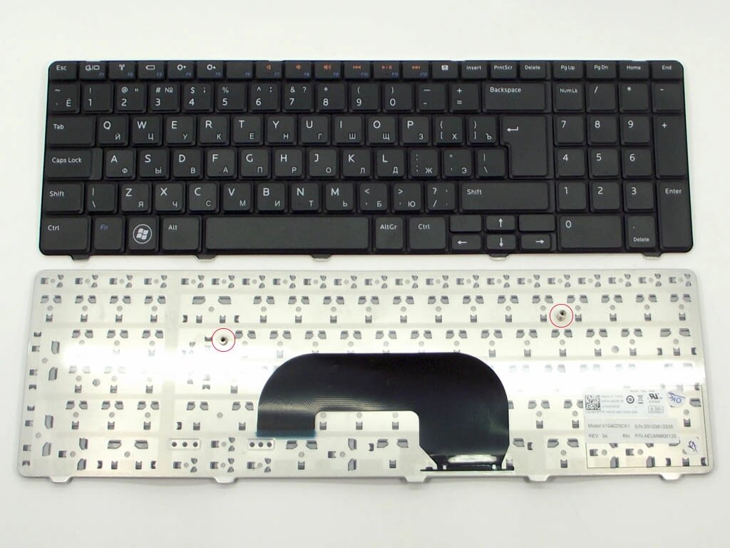 Клавіатура для DELL Inspiron N7010, M7010 17R (RU Black). Оригінал. від компанії Інтернет-магазин aventure - фото 1