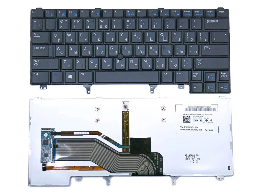 Клавіатура для DELL Latitude E6420, E5420, E5430, E6320, E6330 (RU Black з підсвічуванням). від компанії Інтернет-магазин aventure - фото 1