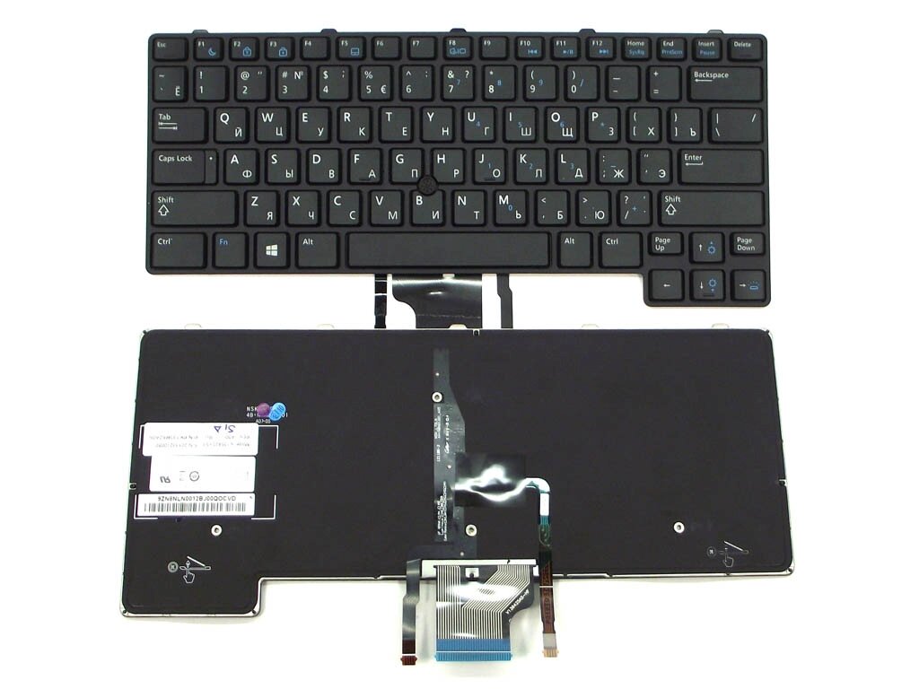 Клавіатура для DELL Latitude E6430U (RU Black з підсвічуванням). Оригінал. від компанії Інтернет-магазин aventure - фото 1