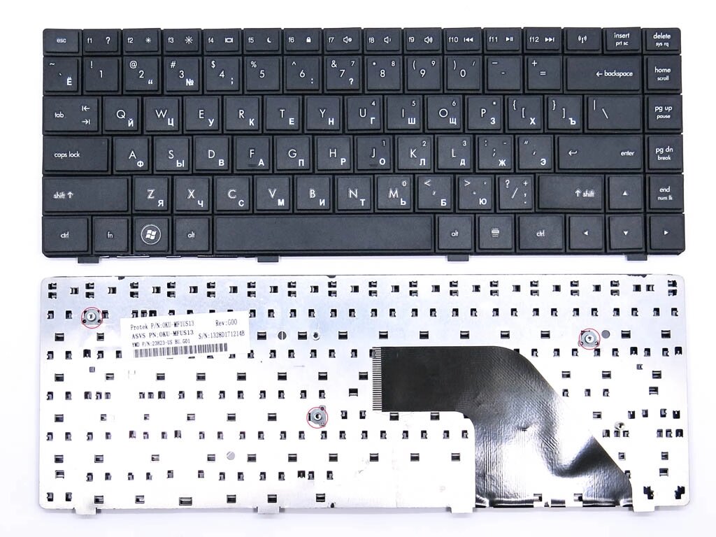 Клавіатура для HP Compaq 320, 321, 325, 326, 420, 421, 425, CQ320 CQ420 (RU Black) від компанії Інтернет-магазин aventure - фото 1