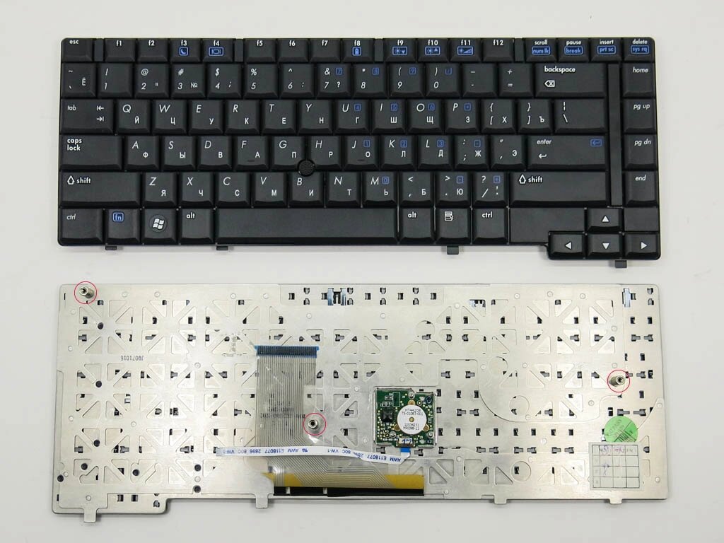 Клавіатура для HP Compaq 6910, 6910p, NC6400 (RU BLACK з Point stick). Оригінал. від компанії Інтернет-магазин aventure - фото 1