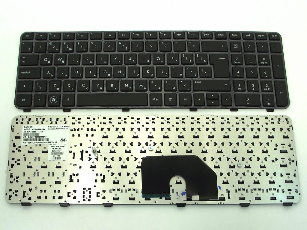 Клавіатура для HP DV6-6000, DV6-6100, DV6-6b, DV6-6c series (RU Black з рамкою). від компанії Інтернет-магазин aventure - фото 1