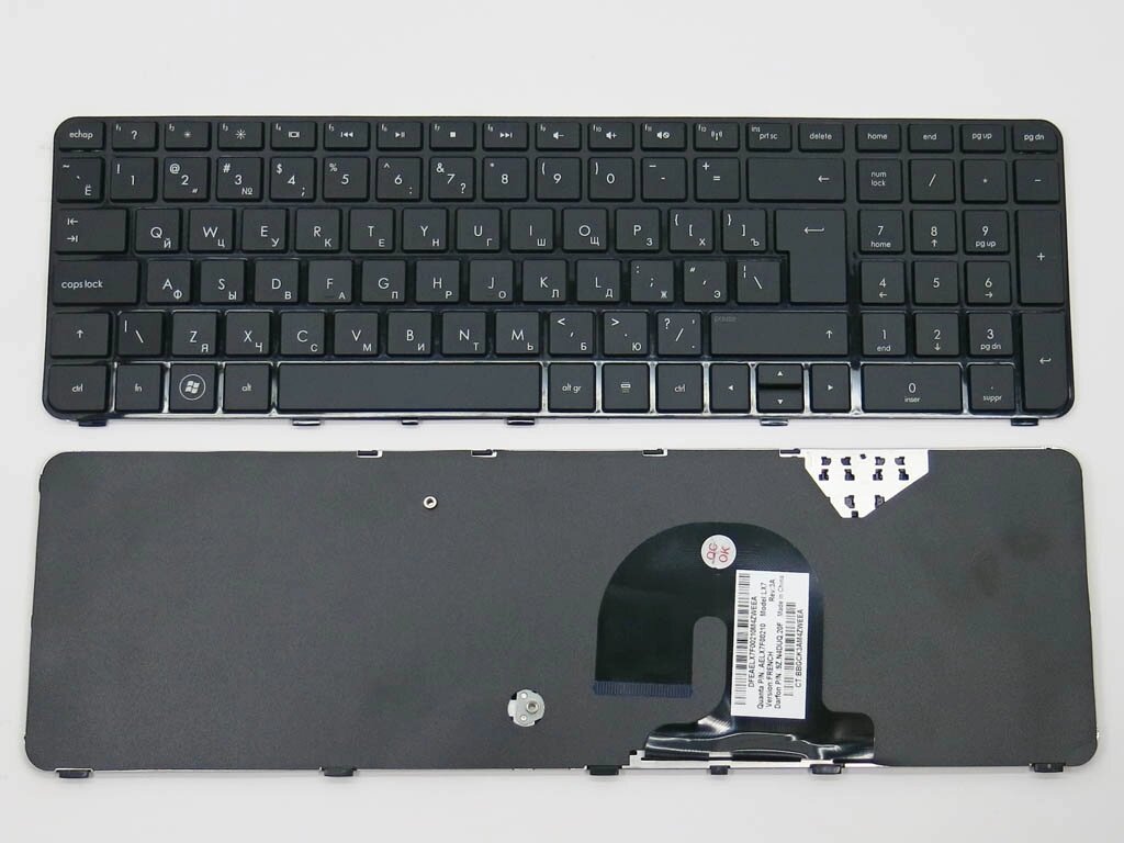 Клавіатура для HP DV7-4000, DV7-4100, DV7-4200, DV7-4300 (RU Black з рамкою). від компанії Інтернет-магазин aventure - фото 1