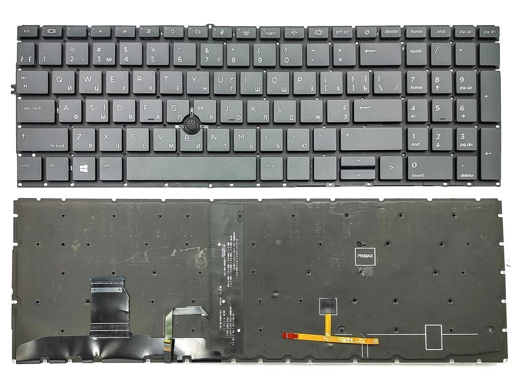 Клавіатура для HP Elitebook 850 G7, 850 G8, 855 G7, 855 G8 (RU Black з підсвіткою). Оригінал від компанії Інтернет-магазин aventure - фото 1