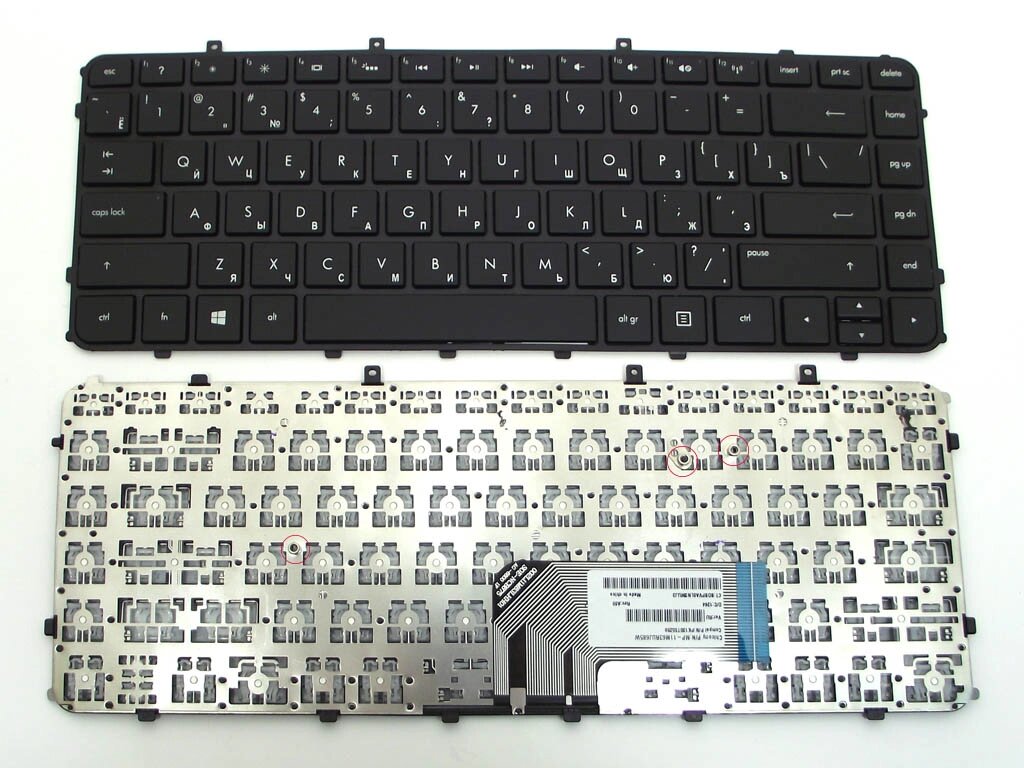 Клавіатура для HP ENVY 4-1000, 4t-1000, ENVY 6-1000, 6t-1000 (RU  Black  з рамкою). Оригінал. від компанії Інтернет-магазин aventure - фото 1