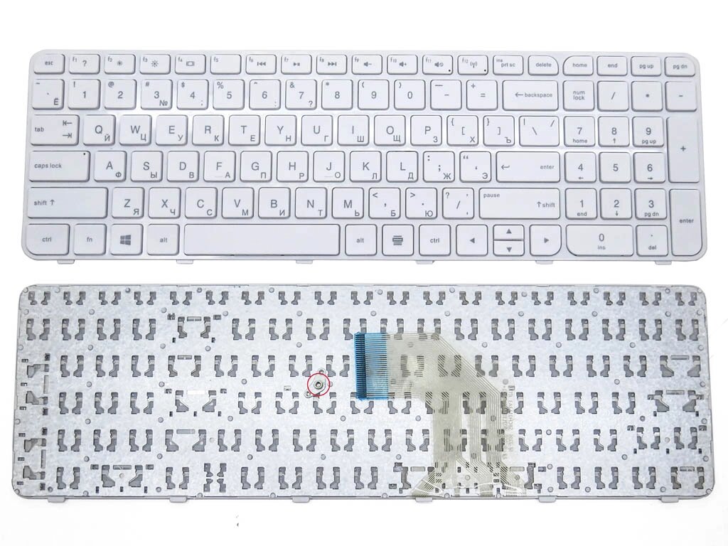 Клавіатура для HP G6-2000, G6-2100, G6-2200, G6-2xxx Series (RU White з рамкою). Оригінал. від компанії Інтернет-магазин aventure - фото 1