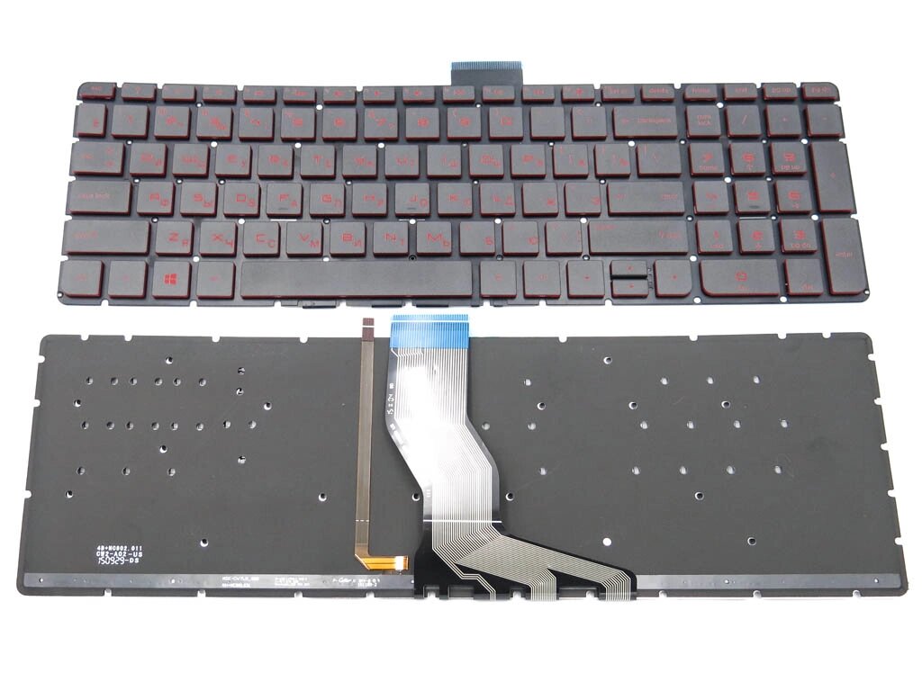 Клавіатура для HP Omen 15-AX, 15-DC, 15-AX000, 15-AX100, 17-W000, 17-W100, 17-W200 (RU Black з підсвічуванням). від компанії Інтернет-магазин aventure - фото 1