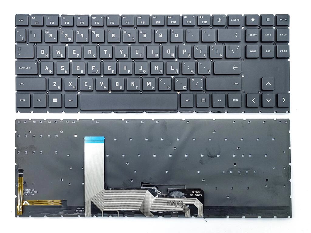Клавіатура для HP Omen 15-EK, 15-EN (RU Black з White підсвіткою). Оригінал від компанії Інтернет-магазин aventure - фото 1