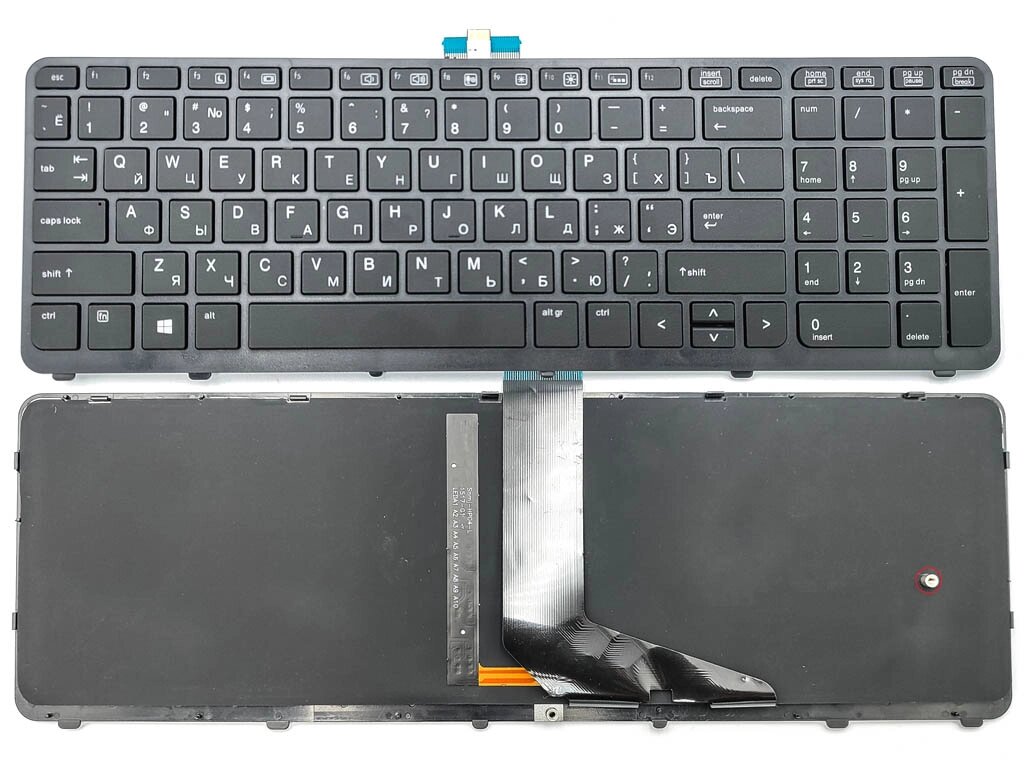 Клавиатура для HP Zbook 15 G1, 15 G2, 17 G1, 17 G2 733688-031 (RU Black з підсвічуванням) від компанії Інтернет-магазин aventure - фото 1