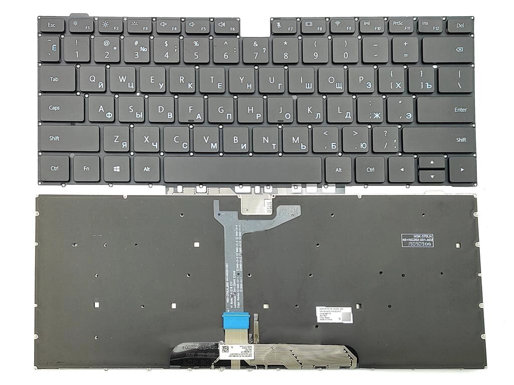 Клавіатура для Huawei MateBook D14, D15 (RU Black з підсвіткою). Оригінал від компанії Інтернет-магазин aventure - фото 1
