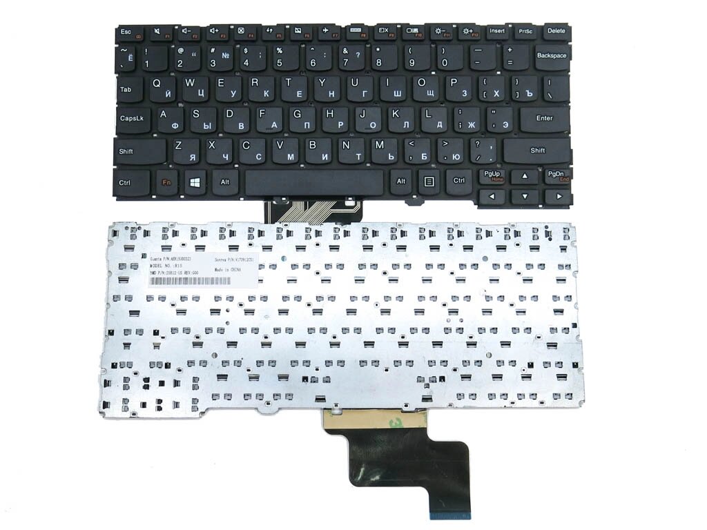Клавіатура для LENOVO IdeaPad 300S-11IBR (RU Black, без рамки). Оригінал. від компанії Інтернет-магазин aventure - фото 1