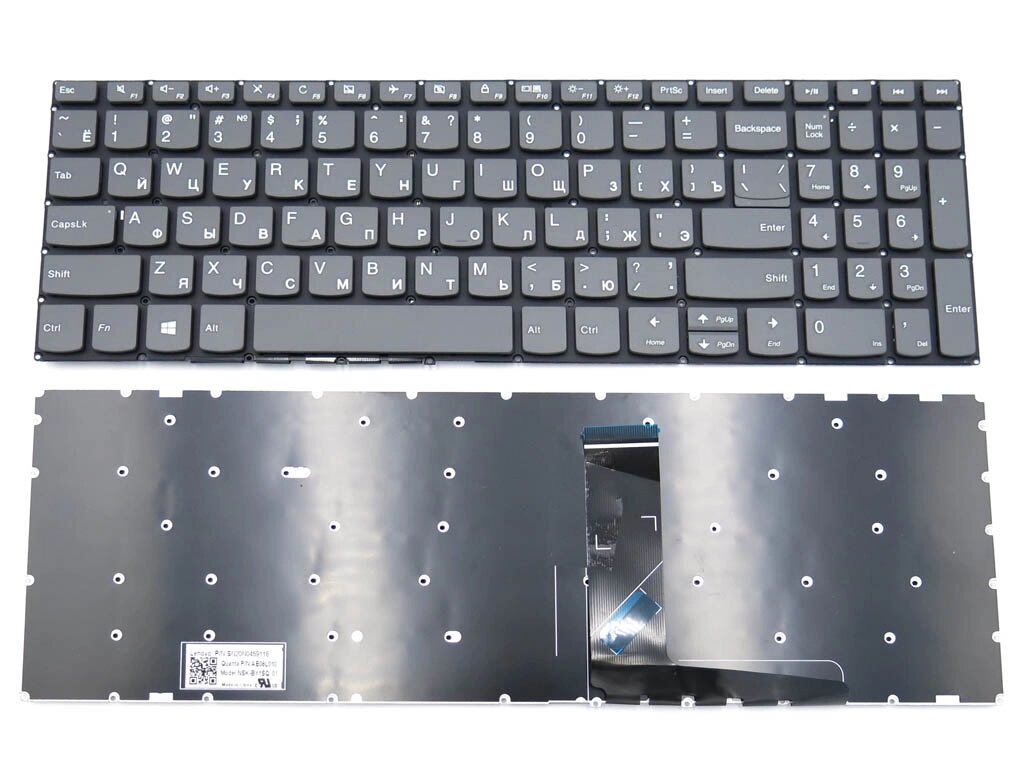 Клавіатура для LENOVO IdeaPad 330S-15, 330S-15ARR, 330S-15AST, 330S-15IKB, 330S-15ISK (RU Gray). від компанії Інтернет-магазин aventure - фото 1