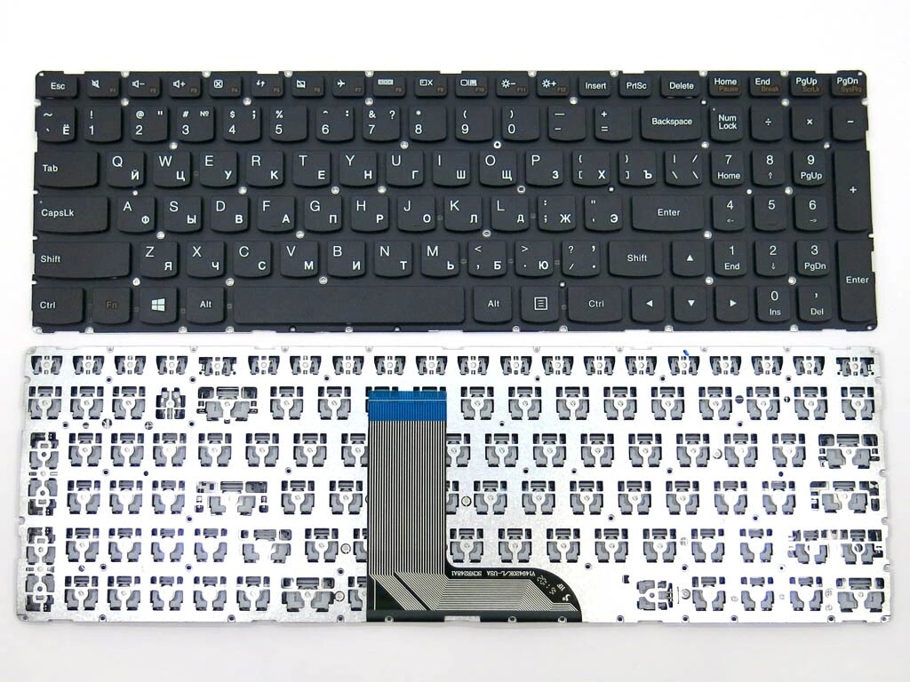 Клавіатура для LENOVO IdeaPad 700-15ISK, 700-17ISK (RU Black без рамки). Оригінал. від компанії Інтернет-магазин aventure - фото 1